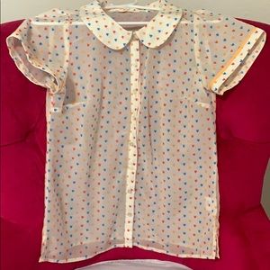 ModCloth Heart Blouse